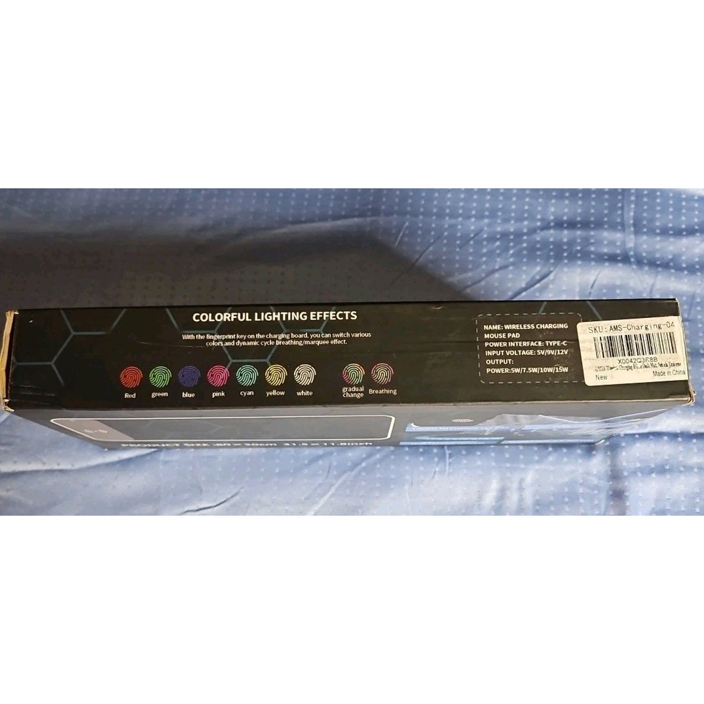 15W Wireless Charging Mouse Pad RGB Galaxy Desk Mat Keyboard Non-slip Cushion