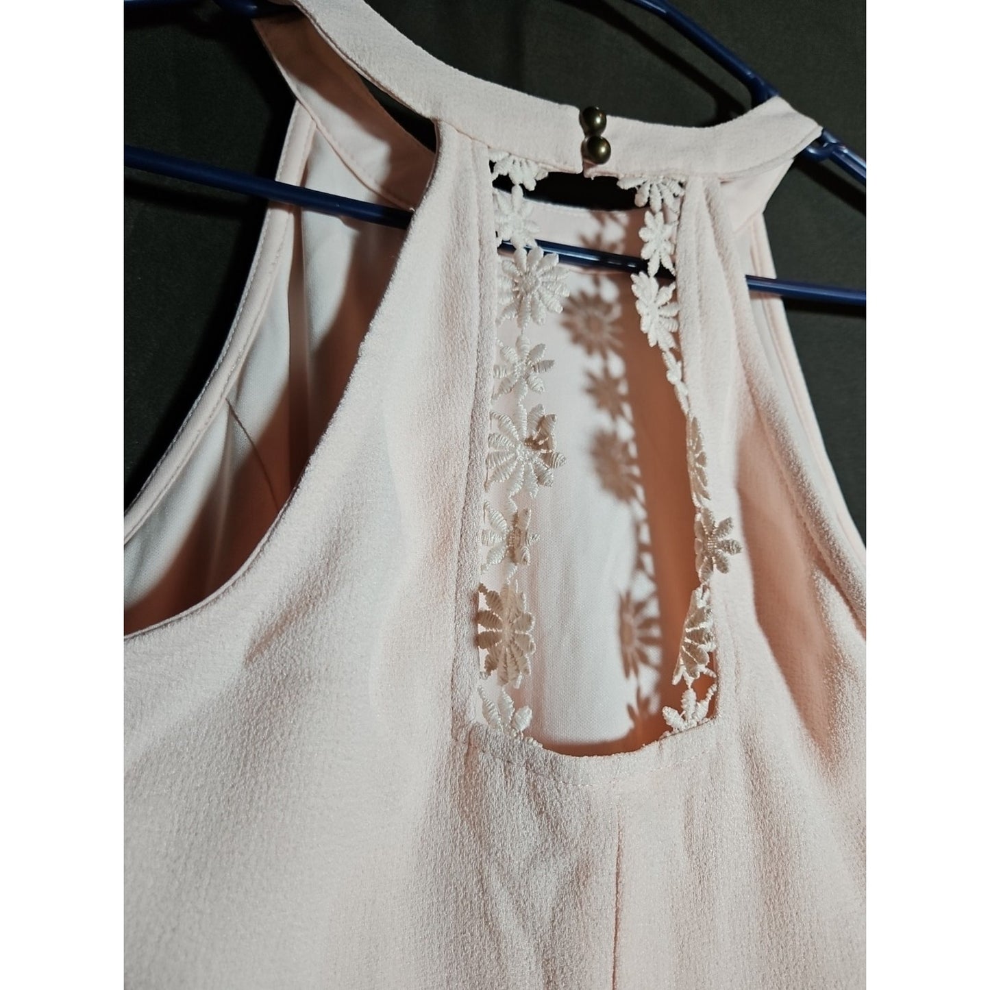 NWT Speechless Dusty Pink Sleeveless Laced Collar Mini Dress Size M
