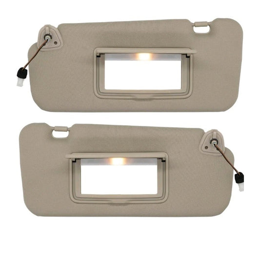 Beige Driver & Passenger Side Visor Compatible with Nissan Murano 2009-2014