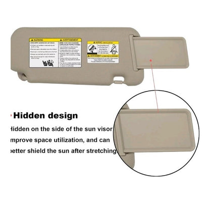 Beige Driver & Passenger Side Visor Compatible with Nissan Murano 2009-2014