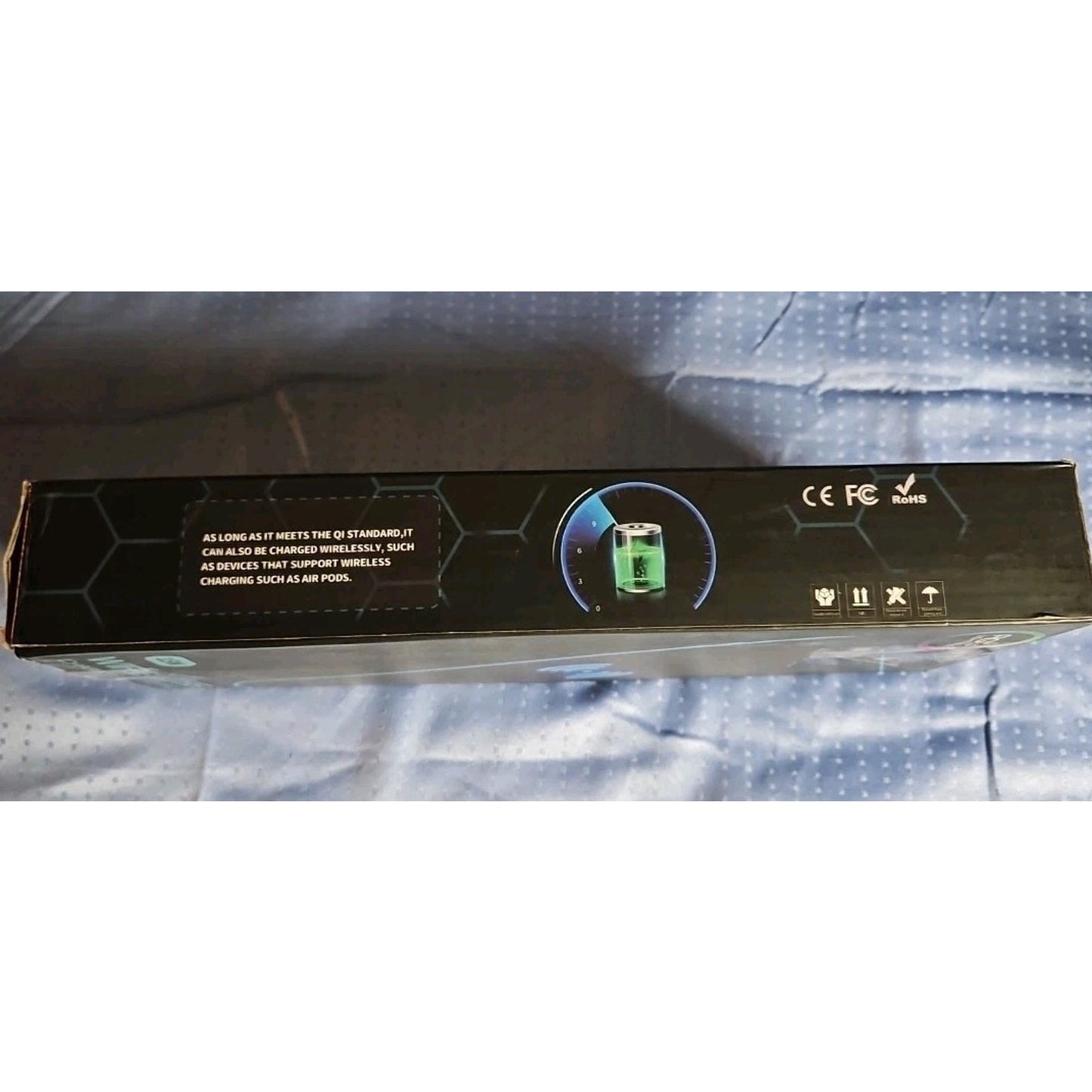 15W Wireless Charging Mouse Pad RGB Galaxy Desk Mat Keyboard Non-slip Cushion
