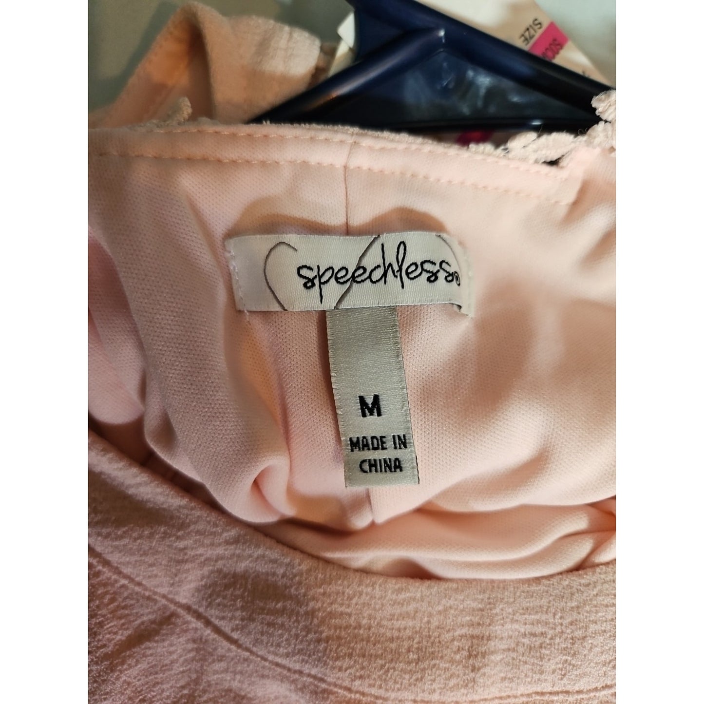 NWT Speechless Dusty Pink Sleeveless  Laced Collar  Mini Dress Size M