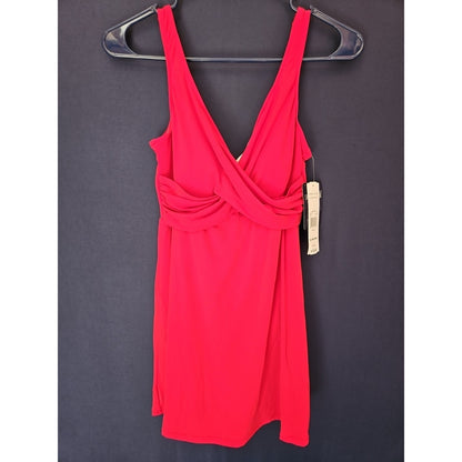 Womens Red One Piece Simply Slim Tummy Control SMALL NWT