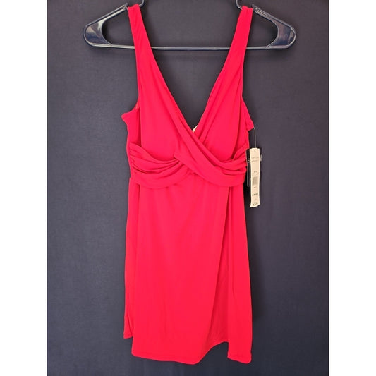 Womens Red One Piece Simply Slim Tummy Control SMALL NWT