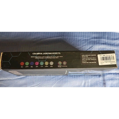 15W Wireless Charging Mouse Pad RGB Galaxy Desk Mat Keyboard Non-slip Cushion