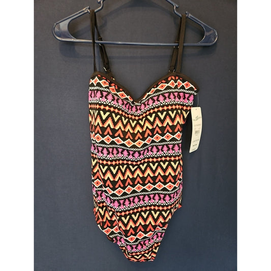 100 Degree One Piece  Bathing Suit Large Tribal Pattern