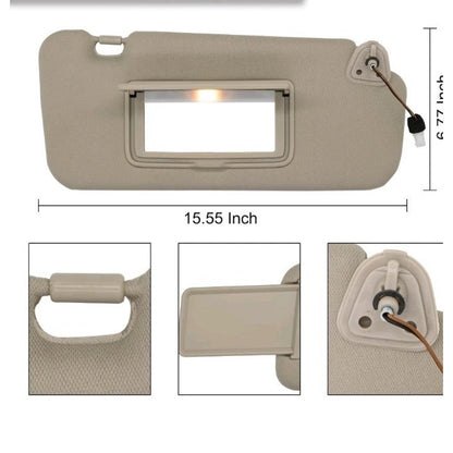 Beige Driver & Passenger Side Visor Compatible with Nissan Murano 2009-2014